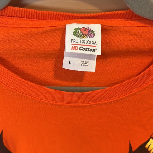 Cotton Jack-o-lantern shirt - true orange color - Picture 2 of 3